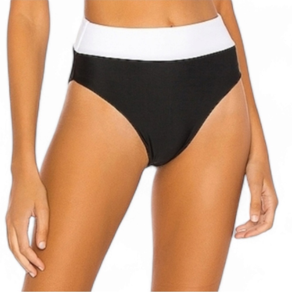 LPA High Waist Black and White Bikini Bottom